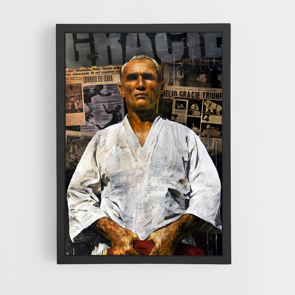 Poster Helio de gracie – affiche Jiu-jitsu brésilien (vue 2)